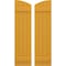 Ekena Millwork Americraft 4-Board (2 Batten) Wood Joined Board-n-Batten Shutters w/Ellipt Top, ARW101BE414X77TUH, PR ARW101BE414X77TUH - alternate 1